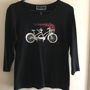 NWOT Karen Scott “Bicycle of Love” Tee